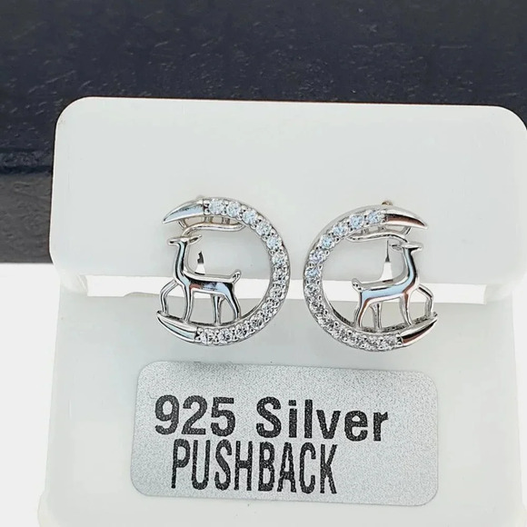 "925 sterling silver luxury CZ earrings for women/girls, Best for RJUS2226 - Picture 10 of 10